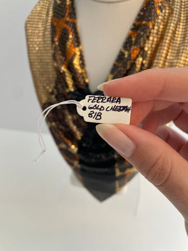 Ferrara Gold Cheetah Bib Devil's Details
